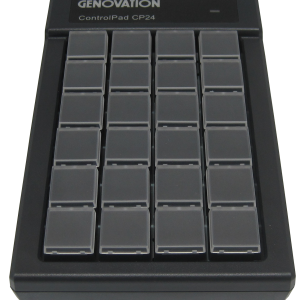 Genovation Controlpad CP24 programmable keypad cherry MX2a key switches 100 million operations windows apple mac Linux front angled view emergency 911 pasp e911 ems