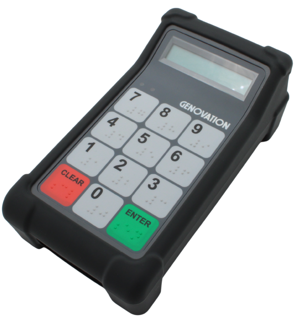 MiniTerm 909 PIN Pad with protective rubber booth