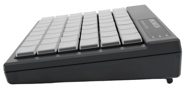 Genovation Controlpad CP48 programmable keypad cherry MX2a key switches 100 million operations windows apple mac Linux side view mouse emergency 911 pasp e911 ems