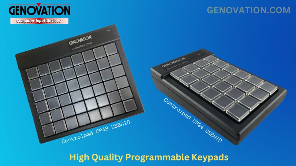 Genovation Controlpad CP24 CP48 programmable keypad cherry MX2a key switches 100 million operations windows apple mac Linux mouse emergency 911 pasp e911 ems